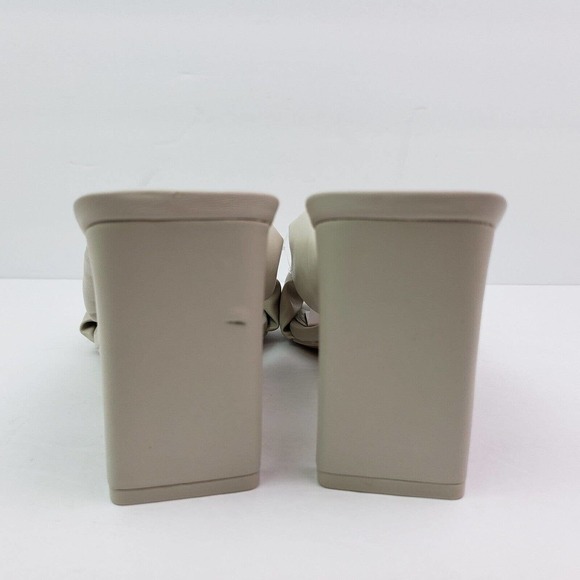 H&M Womens Size 8 Light Gray Slip On Formal 3.5" Heeled Sandals - Picture 7 of 14